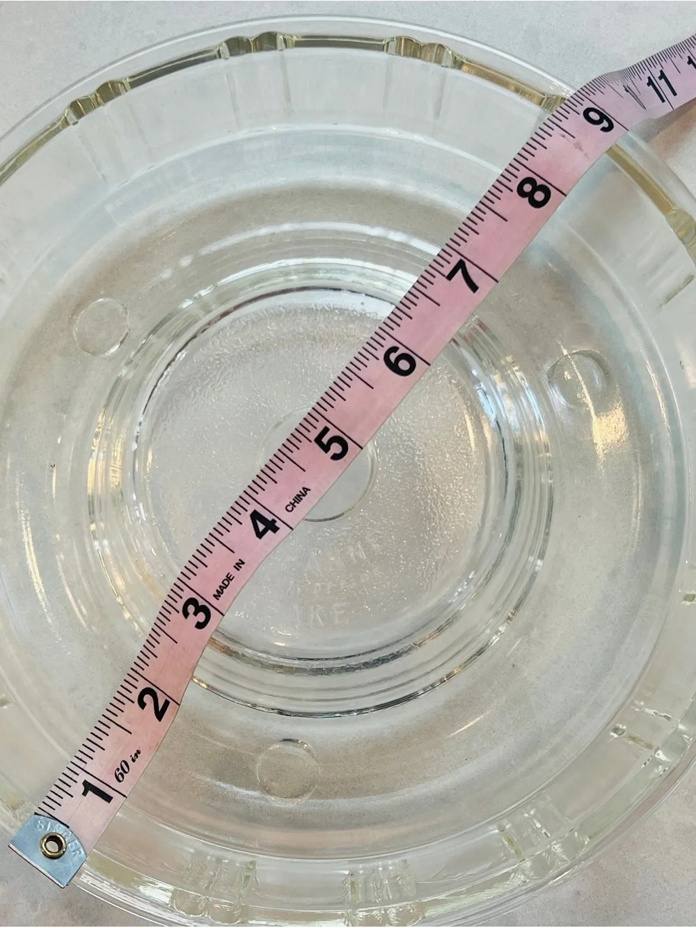 Vintage Glasbake Queen Anne 9” Clear Glass Jello Mold